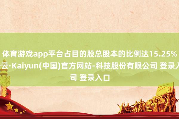 体育游戏app平台占目的股总股本的比例达15.25%-开云·Kaiyun(中国)官方网站-科技股份有限公司 登录入口