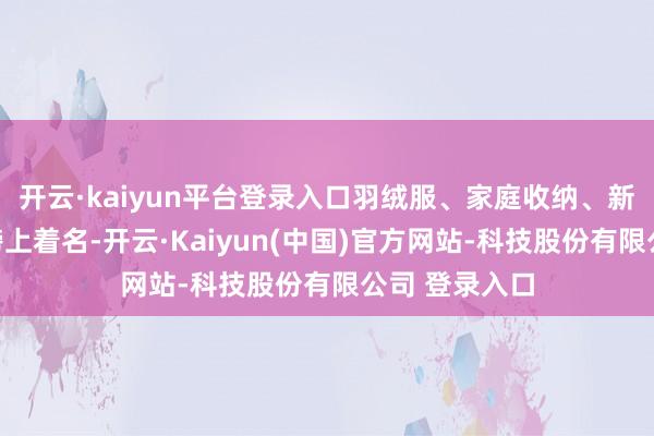 开云·kaiyun平台登录入口羽绒服、家庭收纳、新收用衣饰等榜上着名-开云·Kaiyun(中国)官方网站-科技股份有限公司 登录入口