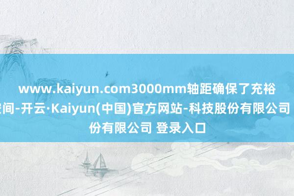 www.kaiyun.com3000mm轴距确保了充裕的里面空间-开云·Kaiyun(中国)官方网站-科技股份有限公司 登录入口