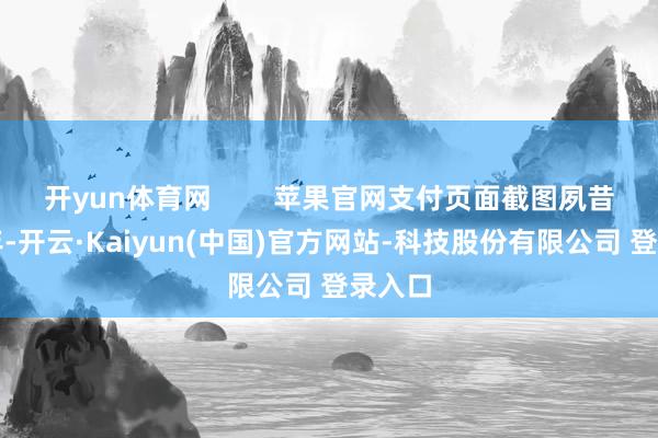 开yun体育网        苹果官网支付页面截图夙昔好多年-开云·Kaiyun(中国)官方网站-科技股份有限公司 登录入口