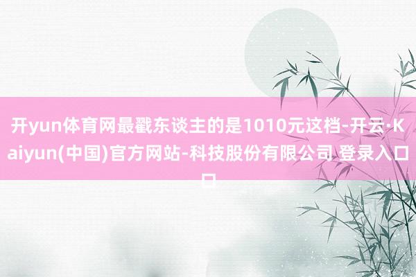 开yun体育网最戳东谈主的是1010元这档-开云·Kaiyun(中国)官方网站-科技股份有限公司 登录入口