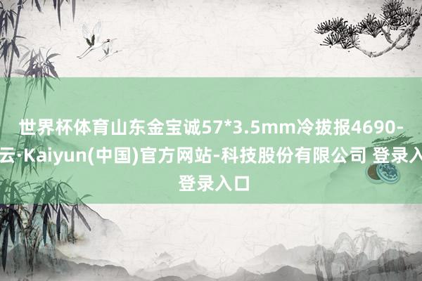世界杯体育山东金宝诚57*3.5mm冷拔报4690-开云·Kaiyun(中国)官方网站-科技股份有限公司 登录入口