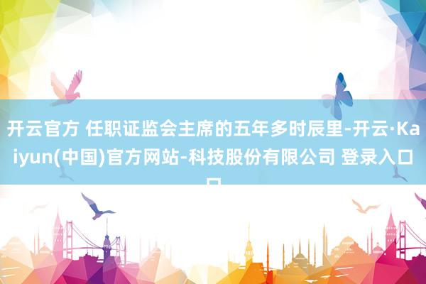 开云官方 任职证监会主席的五年多时辰里-开云·Kaiyun(中国)官方网站-科技股份有限公司 登录入口