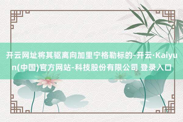 开云网址将其驱离向加里宁格勒标的-开云·Kaiyun(中国)官方网站-科技股份有限公司 登录入口