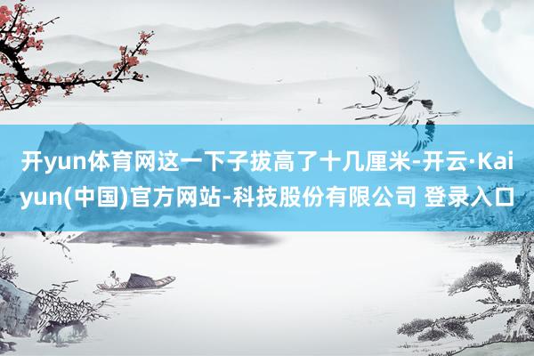 开yun体育网这一下子拔高了十几厘米-开云·Kaiyun(中国)官方网站-科技股份有限公司 登录入口