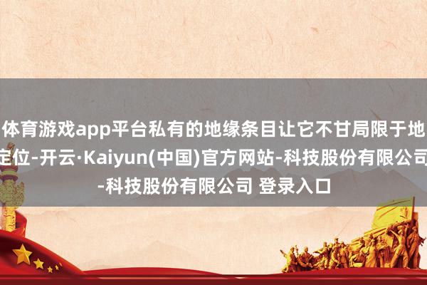 体育游戏app平台私有的地缘条目让它不甘局限于地区国度的定位-开云·Kaiyun(中国)官方网站-科技股份有限公司 登录入口