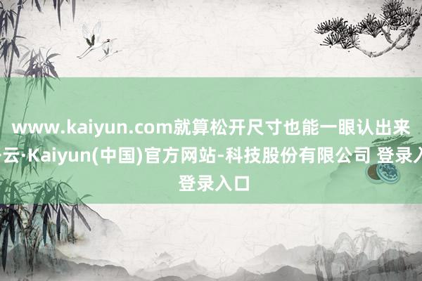 www.kaiyun.com就算松开尺寸也能一眼认出来-开云·Kaiyun(中国)官方网站-科技股份有限公司 登录入口